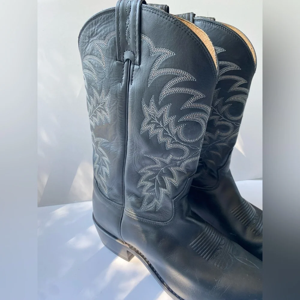Men's Tony Lama Black Stallion Americana Cowboy Western 7900 Boots - Size 11 - Picture 2 of 14
